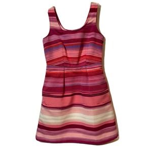 Ann Taylor LOFT Misses 4P Dress Pink Stripes EUC